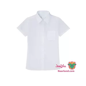 پیراهن آستین کوتاه کمر کرستی Smart Start آلمان سفید ساده