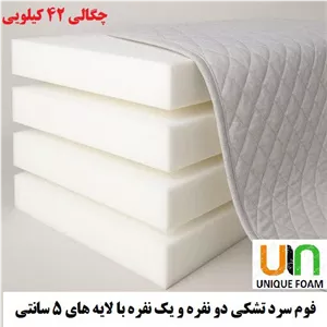 فوم سرد تشکی 200 × 160 | ضخامت 5-10-15-20 سانتی- تشک رویال یونیک فوم
