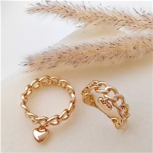 انگشتر کارتیر قلب آویز ژوپینگ کد 860