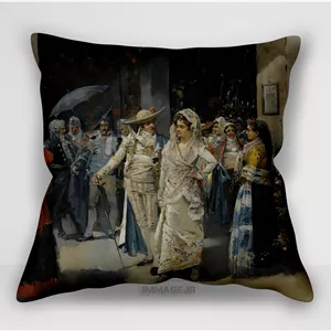 کوسن نقاشی کلاسیک ، موزه ایی پس از مراسم توسط اوخنیو لوکاس ویلامیل (art 1225)