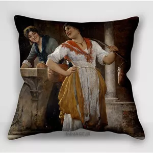 کوسن نقاشی کلاسیک ، موزه ایی اثر اوژن فون بلاس ایتالیایی ۱۸۴۳ ۱۹۳۱ ۲۲ (art 1296)