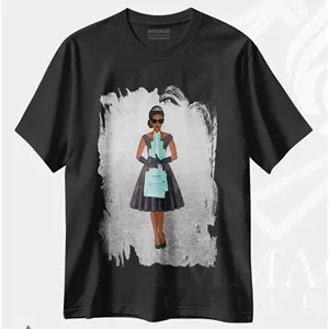 تیشرت طرح دار Silver, Teal And Black, African-American,خرید فانتزی، نقره ای، فیروزه ای و مشکی، آفریقایی-آمریکایی اثر آماندا گرینوود
