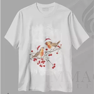 تیشرت طرح پرندگان ,\