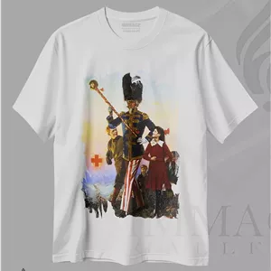 تیشرت طرح دار عمو سام در حال رژه با کودکان اثر نورمن راکول