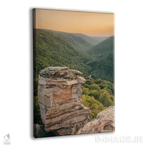 تابلو دکوراتیو Blackwater Falls I,غروب نقطه ی لیندی، آبشار بلک واتر I اثر جان بیلوس