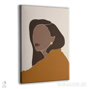 تابلو مینیمال پرتره زن انتزاعی اثر بلک پرینتس