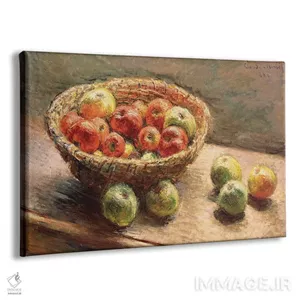 تابلو کلاسیک 1880,کاسه ای از سیب؛ لو پانیه دو پوم، ۱۸۸۰ اثر کلود مونه