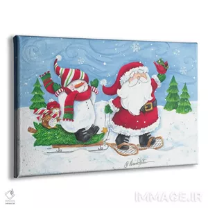 تابلو دکوراتیو آوردن درخت کریسمس اثر دایان کاتر