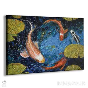 تابلو دکوراتیو حوض ماهی کوی اثر دنا تولفسون