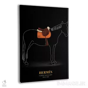 تابلو دکوراتیو Hermès, Since 1880,زین و یراق اسب، هرمس، از ۱۸۸۰ اثر الکساندر ونانسیو