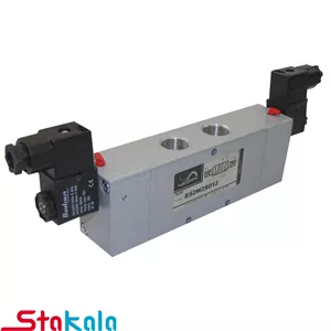 شیر برقی پنوماتیک بادران ( وستا) سایز 1/2 اینچ فرمان 5/2 دو بوبین