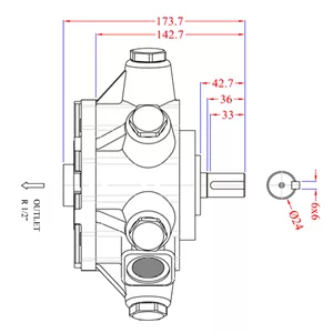 پمپ پیستونی توز ایران  دبی ثابت  شعاعی 7 پیستون کوچک