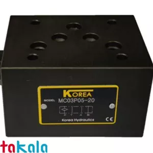 شیریک طرفه زیرشیری (مدولار) P و T کنترل Korea سری MC  - سایز 1/4 NG06 