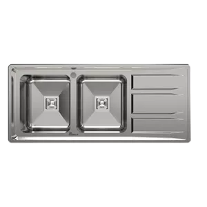 سینک توکار استیل بیمکث مدل ۴۴۰2 - جهت لگن: لگن سمت چپ