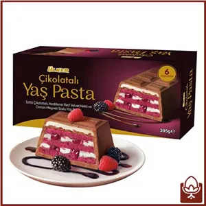 کیک شکلاتی یاش پاستا اولکر 395 گرمی | ترکیب شکلات شیری و ردولوت میوه‌ای