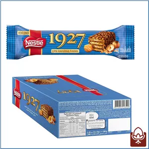ویفر شکلات فندقی با روکش شکلات شیری و تکه های فندق- 1927 نستله