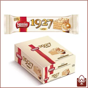 ویفر کرمی لاته با روکش شکلات سفید و تکه های فندق - 1927 نستله