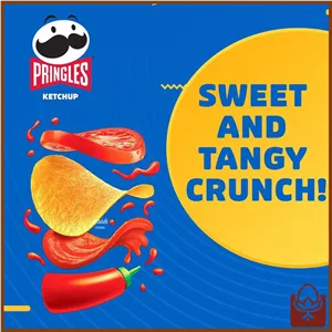 چیپس پرینگلز 165 گرمی با طعم کچاب – اسنک ترش و ترد