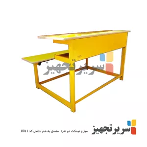 میز و نیمکت دو نفره  متصل به هم متصل کد B011