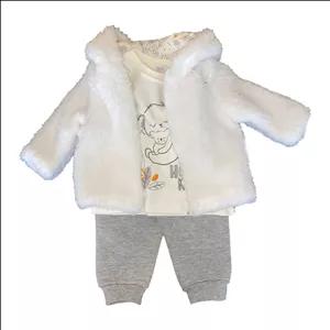 سویشرت شلوار سه تكه مدل كوالا خز دار پاپو