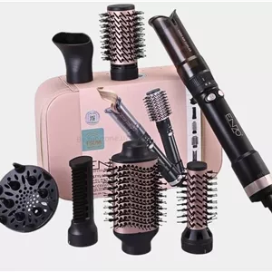 سشوار حرفه ای انزو 760 چرخشی و فر کننده خودکار و سشوار ثابتی براشینگ 7 کاره
