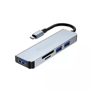 هاب کمبو 5 در 1 تایپ سی (Type-C) به USB 3.0 و کارت خوان SD/TF