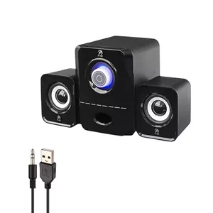 اسپیکر سه تکه رومیزی پی نت (P-net) مدل U-2900 | سیستم صوتی ۲.۱ کاناله اقتصادی