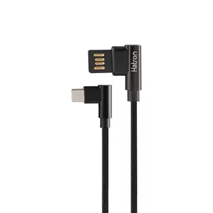 کابل شارژ گیمینگ Type-C هترون (Hatron) مدل HC180UC طول ۱ متر (کانکتور ۹۰ درجه)