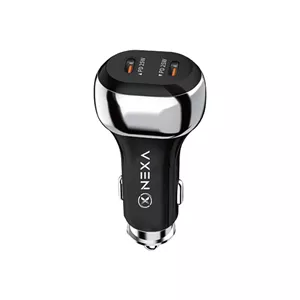 شارژر فندکی 50 وات نکسا مدل R225 دو پورت USB-C فست شارژ PD و PPS