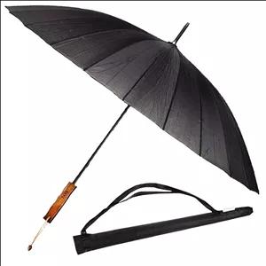 چتر مشکی مردانه زنانه تانک 24 فنر اصلی دکمه دار با کاور و آرم Tank حک شده