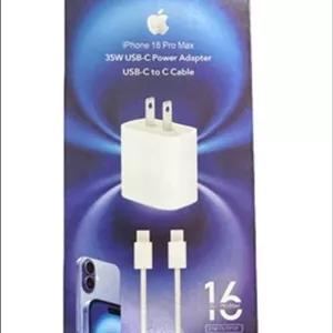 شارژر آیفون 16 با کابل فست شارژر دو پین  35 وات