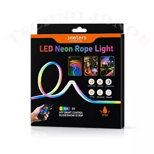ریسه نئون فلکسی RGB سه متری کنترل رنگ با گوشی