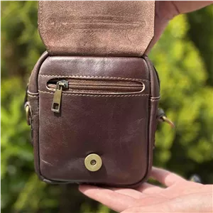 کیف دوشی چرم طبیعی polo کد (7796)