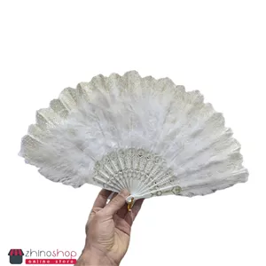 باد بزن زیبای عروس طرح پر