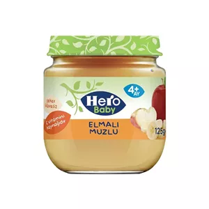 پوره میوه هرو بیبی طعم موز و سیب 125 گرم