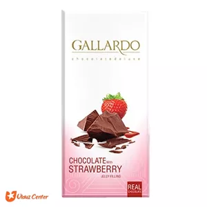 شکلات تخته ای با مغزی کرم توت فرنگی گالاردو 80 گرم
