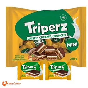 ویفر کاکائویی تریپرز با تکه های فندق 220 گرمی