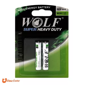 باتری نیم قلمی Wolf  بسته 2 عددی