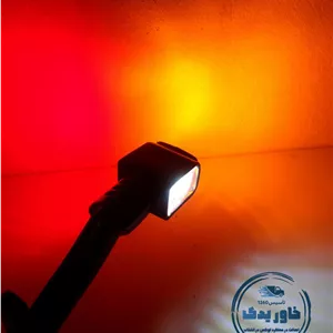 چراغ بغل ماشین سنگین سه طرفه سه رنگ زرد قرمز و سفید مدل مایان پایه لاستیکی متوسط 24 ولت