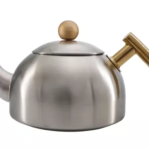 قوری نزاز استیل تک دسته طلایی کد 1300