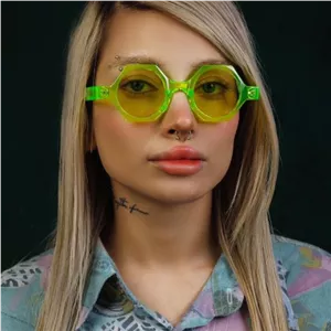 عینک آفتابی طرح شش ضلعی کد 3074