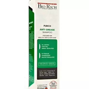 شامپو کنترل کننده چربی 250ML مناسب موهای چرب بایوریچ پیوریچ bio rich anti grease shampoo with green tea