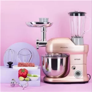 چرخ گوشت و همزن امسان Bella Gusto Maxi رزگلد