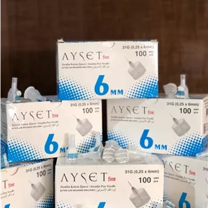سرسوزن قلم انسولین آیست Ayset fine سایز 6 میلی متر 100 عددی