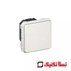 کليد تک پل تبديل توکار سفيد بدون کادر لگراند Plexo IP 55