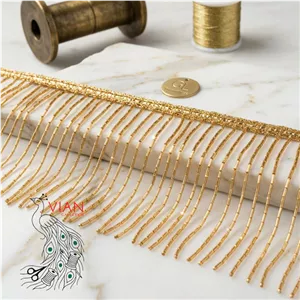 نوار ریشه ملیله طلایی 15 سانتی