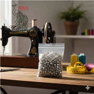 نگین پایه دار نقره ای شماره 35