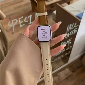 بند چرمی کلاسیک دو رنگ اپل واچ