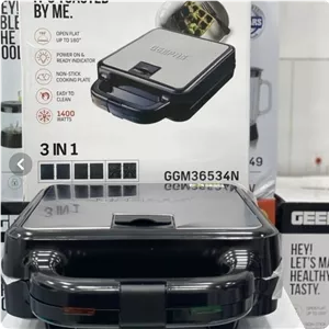 ساندویچ ساز ۳ کاره جیپاس مدل GGM36534N | خرید Geepas 3-in-1 Sandwich Maker