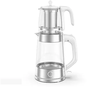 چای‌ساز نیولند NL-2955 | خرید چای ساز استیل و شیشه‌ای Newland